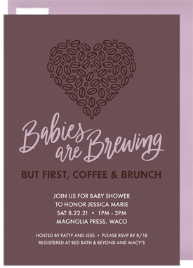 'Brewing' Baby Shower Invitation