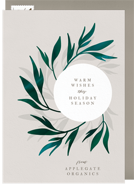'Organic' Business Holiday Greetings Card