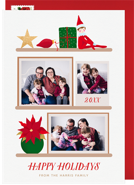 'On The Shelf' Holiday Greetings Card