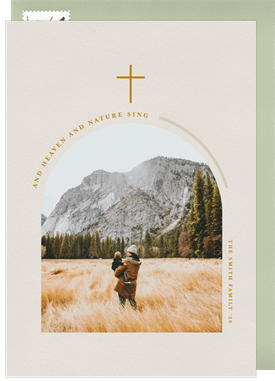 'Modern Arch Cross' Holiday Greetings Card