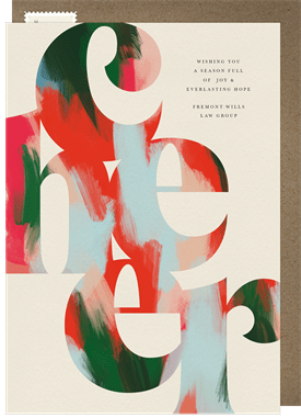 'Everlasting Cheer' Business Holiday Greetings Card