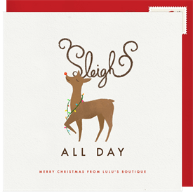 'Sleigh All Day' Business Holiday Greetings Card