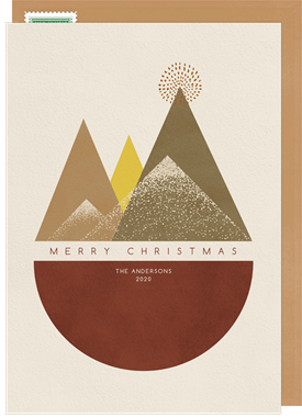'Geometric Mountains' Christmas Greetings Card