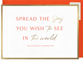 'Spread Joy' Business Holiday Greetings Card