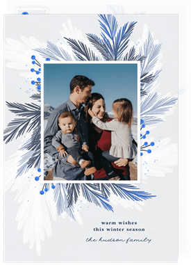 'Festive Painted Pine' Holiday Greetings Card