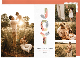 'Abstract Lined Joy' Holiday Greetings Card