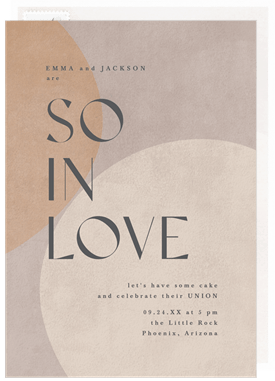 'Modern Love' Wedding Invitation