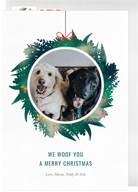 'Painterly Wreath' Holiday Greetings Card