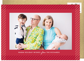 'Modern Holiday Plaid' Holiday Greetings Card