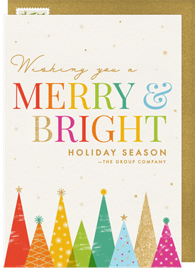 'Mod Forest' Business Holiday Greetings Card