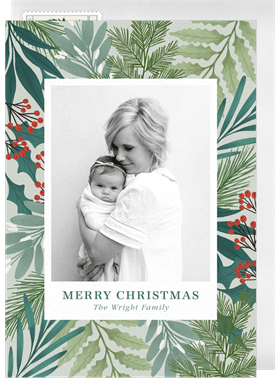 'Beautiful Wintry Botanicals' Holiday Greetings Card