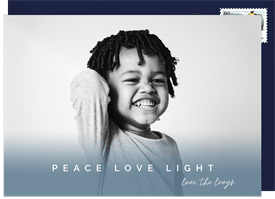 'Blue Accent' Hanukkah Card