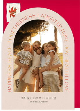 'Arched Sentiments' Holiday Greetings Card