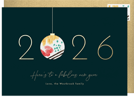 'Abstract Ornament' New Year's Greeting Card