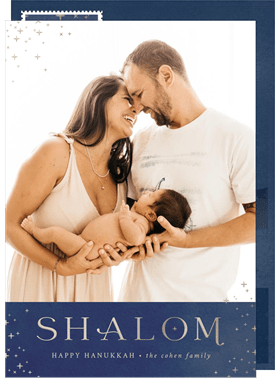 'Shimmering Shalom' Hanukkah Card