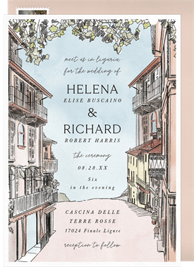 'Italian Street' Wedding Invitation