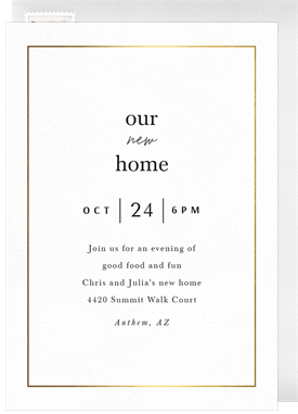 'Simple Drinks' Moving Invitation