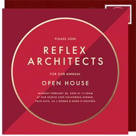 'Two Tone Circle' Open House Invitation