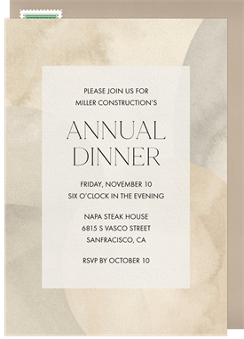 'Textured Circles' Dinner Card