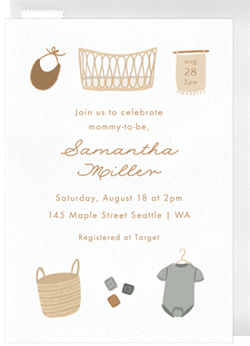 'Nursery Essentials' Baby Shower Invitation