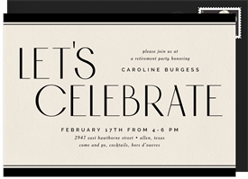 'Luxe Celebration' Retirement Invitation