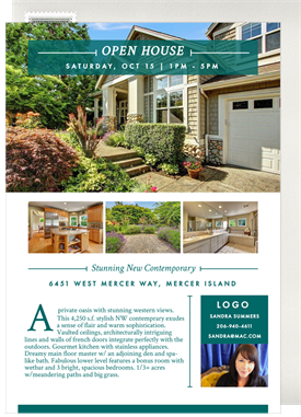 'Floating Title' Real Estate Announcement