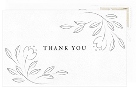 'Little Flower Doodle' Birth Thank You Note