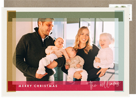 'Overlay Border' Christmas Greetings Card