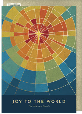 'Stained Glass Star' Holiday Greetings Card