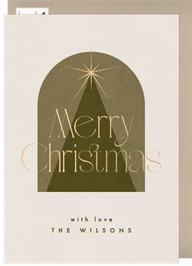 'Modern Tree' Holiday Greetings Card