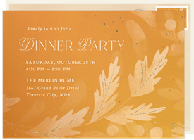 'Monochromatic Leaves' Entertaining Invitation