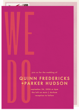 'Stacked We Do' Wedding Invitation