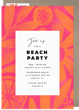 'Bright Summer' Entertaining Invitation