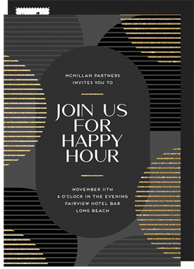 'Deco Glam' Happy Hour Invitation