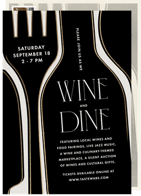 'Chic Silhouettes' Dinner Invitation