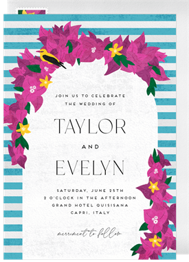 'Retro Capri' Wedding Invitation