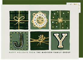 'Festive Blocks' Business Holiday Greetings Card
