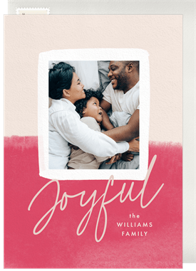 'Dipped Watercolor' Holiday Greetings Card