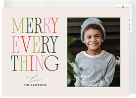 'Modern Merry Everything' Holiday Greetings Card