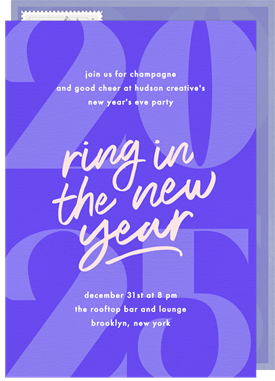 'Big Bold Year' Business Holiday Party Invitation