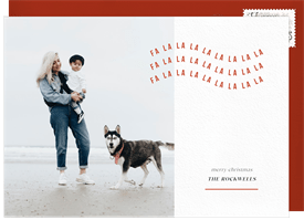 'Wavy Fa La La' Christmas Greetings Card