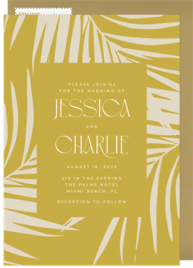 'Coastal Palms' Wedding Invitation
