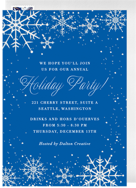 'Snowy Twilight' Holiday Party Invitation