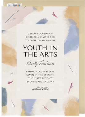 'Fine Art Border' Gala Invitation