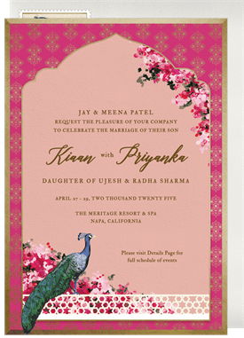 'Royal Peacock' Wedding Invitation