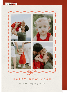 'Dainty Bow' New Year's Greeting Card