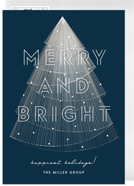 'Luminous Tree' Business Holiday Greetings Card