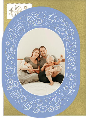 'Traditional Symbols' Hanukkah Card