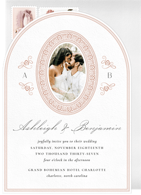'Romantic Flourishes' Wedding Invitation