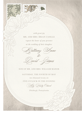 'Floral Love' Wedding Invitation